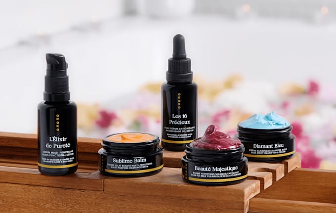 luxury cosmetic and skincare label and packaging design