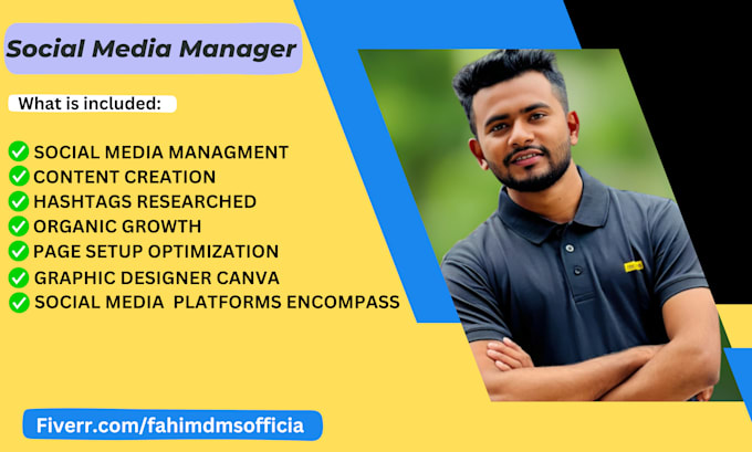 be your social media marketing manager and content creator