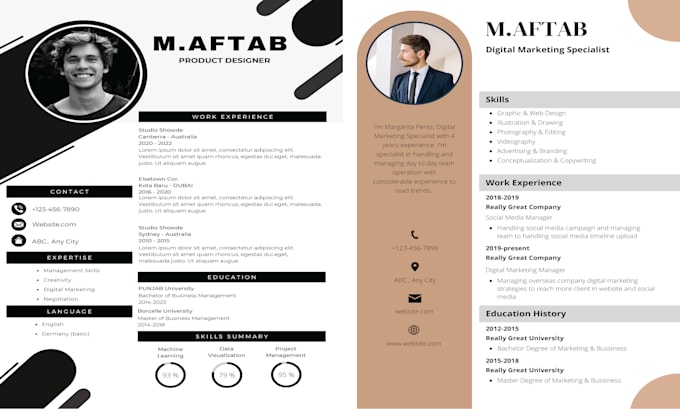 Create professional cv design and upgrade the cv resume that gets your ...