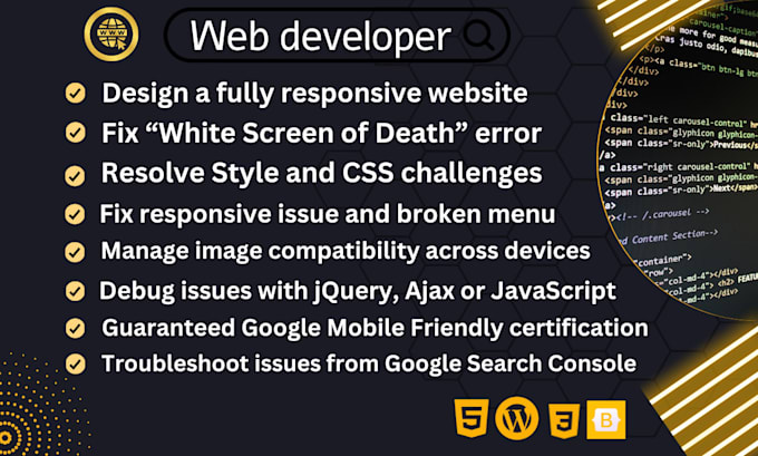 fix the error responsive issues and make it mobile friendly