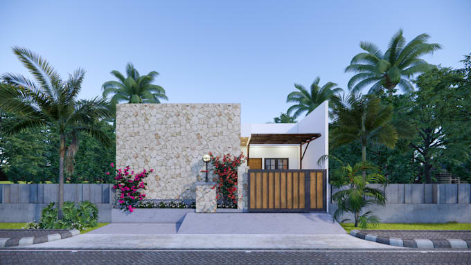 create eksterior design in realistic 3d with sketchup