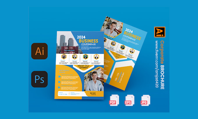 design webinar, event, program, church, retail flyer, best conference flyer
