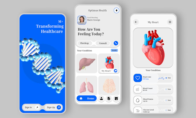create a website and mobile app UI UX design