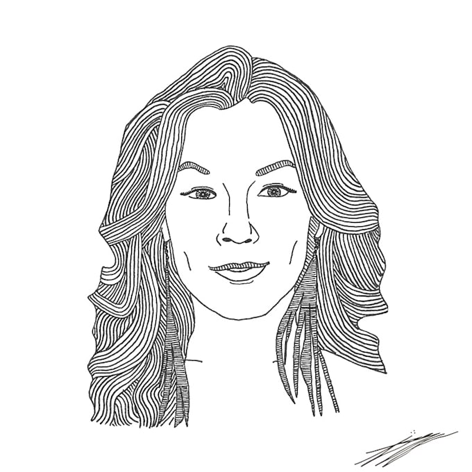 Draw a linework illustration of a loved one, colleague or friend you ...