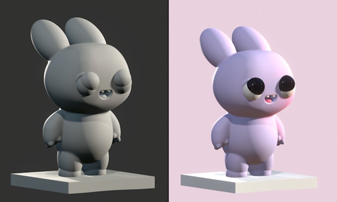 create game cartoon 3d character model for 3d printing