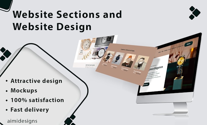 Design minimalistic website section, attractive ui ux design by ...