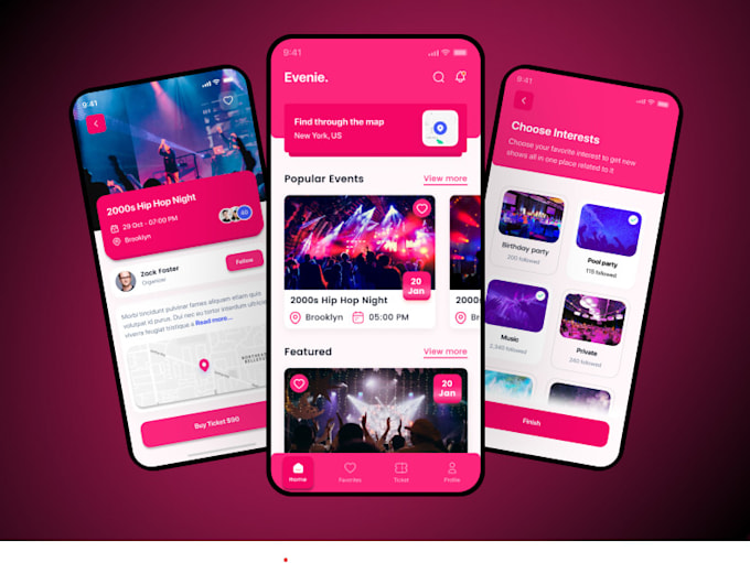 event booking app, ticket booking app, conference app, live streaming app