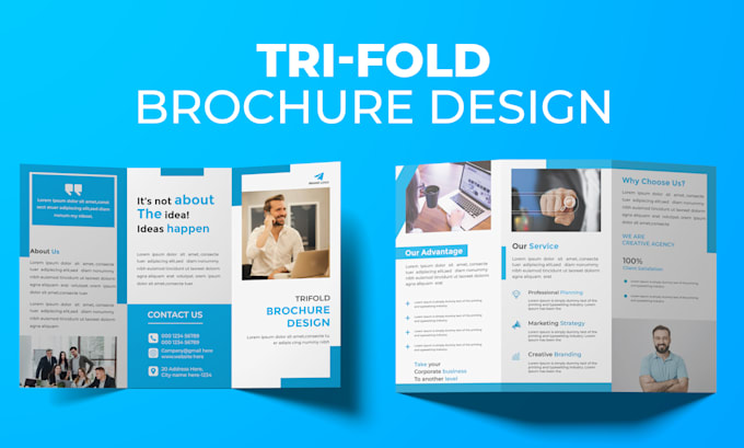 design  trifold brochure, print design or annual report