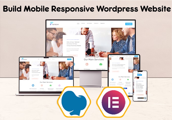build responsive wordpress website design on elementor pro or wpbakery