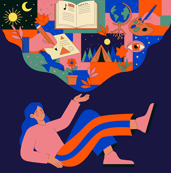 create custom flat design illustration