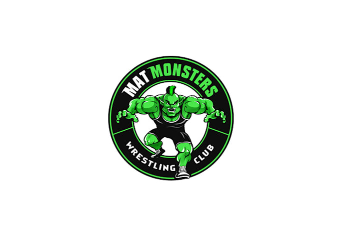 design awesome strange wrestling club logo