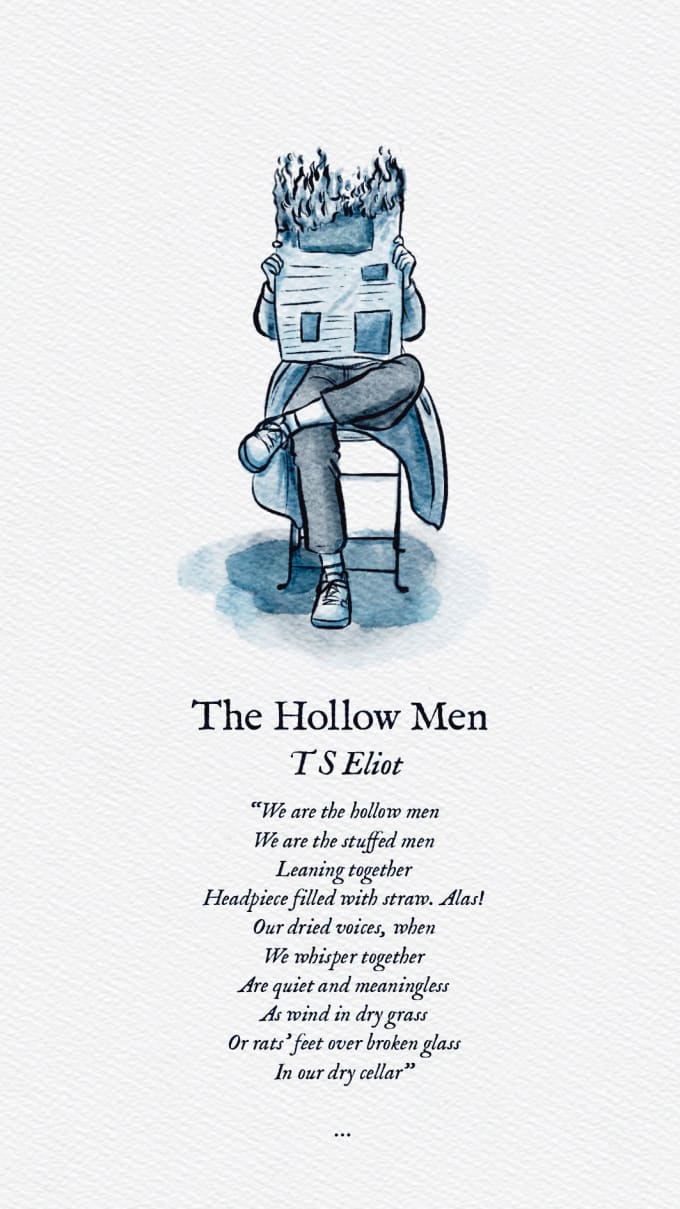 do simple line art poems illustration