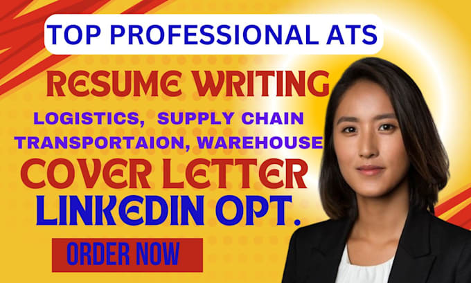 write logistics, warehouse, transportations, supply chain and logistics analyst