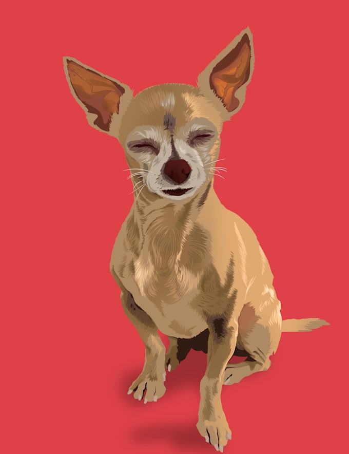 draw your pet to be cartoon vector