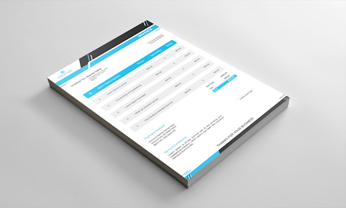 generate modern invoice and quotation design