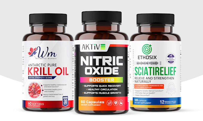 do product label design, supplement label design and packaging