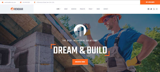 create general contractor builder engineer construction website