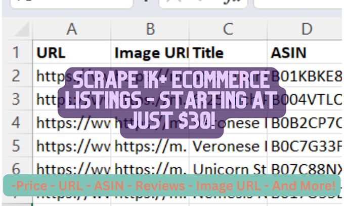 scrape product data and images from ecommerce sites