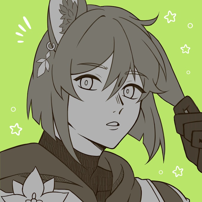 draw anime art commission sketch in my style