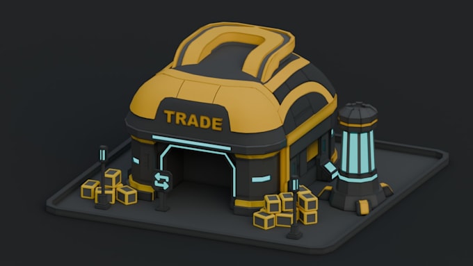 create low poly 3d game assets