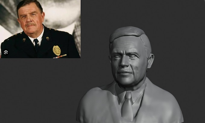sculpt high quality head 3d model for 3d printing