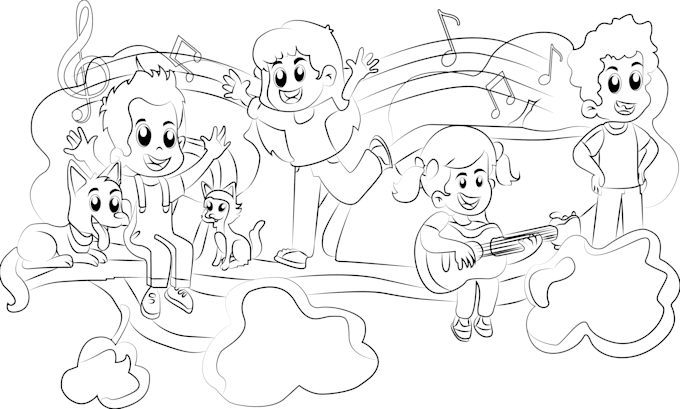 do unique coloring book page for children