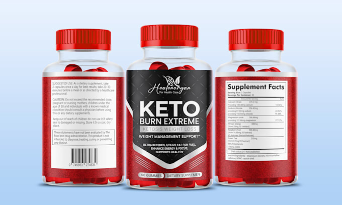 do supplement label design, supplement gummy label in 24 hour