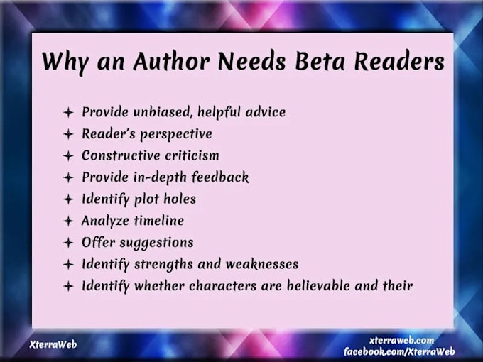beta read and review your fiction book
