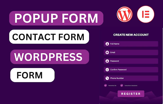 build popup form, multi step form contact form and any wordpress form