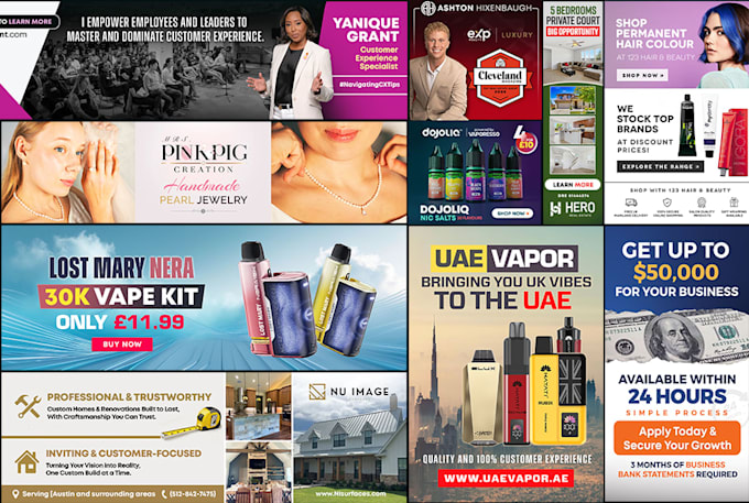 design high converting website banners for shopify stores