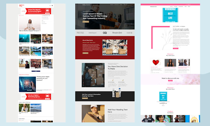 design business, blog, or ecommerce websites with elementor pro
