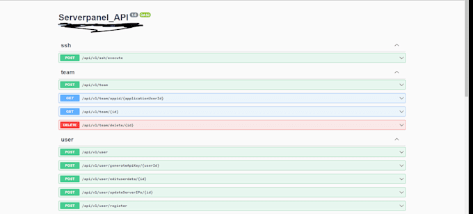 create your API server in aspnet
