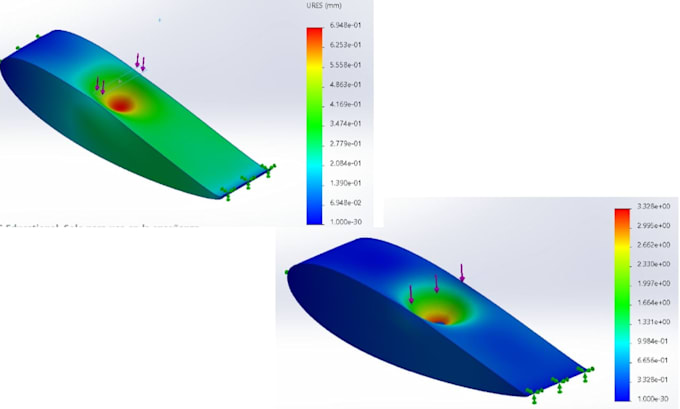 Solidworks Static Study Plot Do your static analysis at solidworks by Pavidia | Fiverr