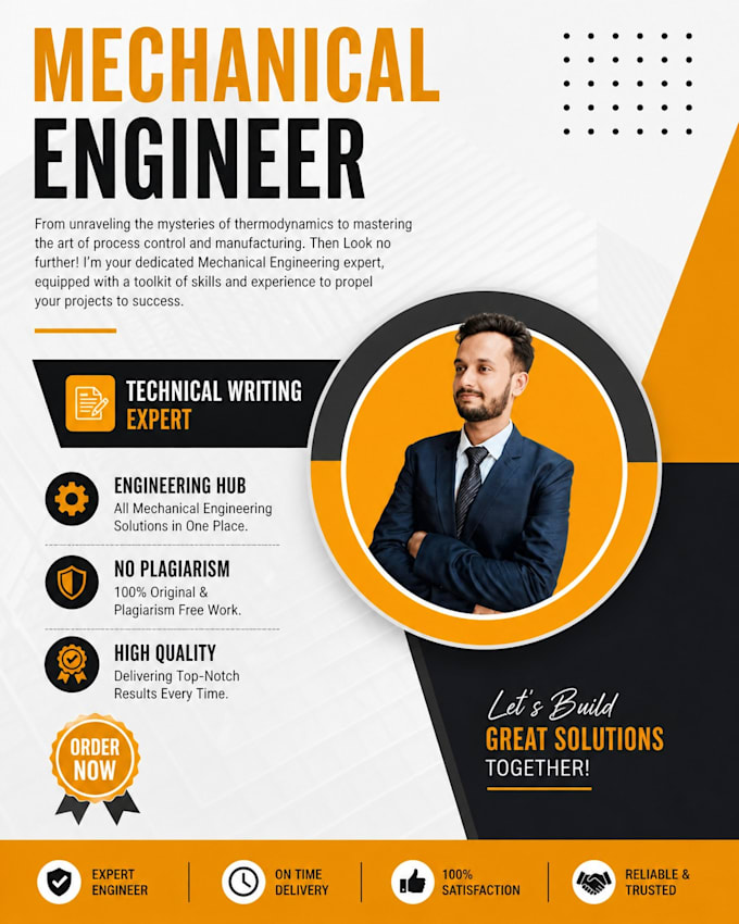 write technical mechanical engineering reports and projects