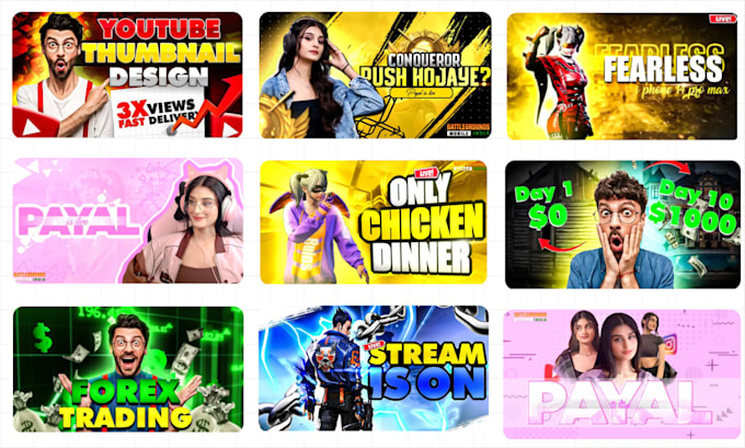 design eye catching youtube thumbnail for you