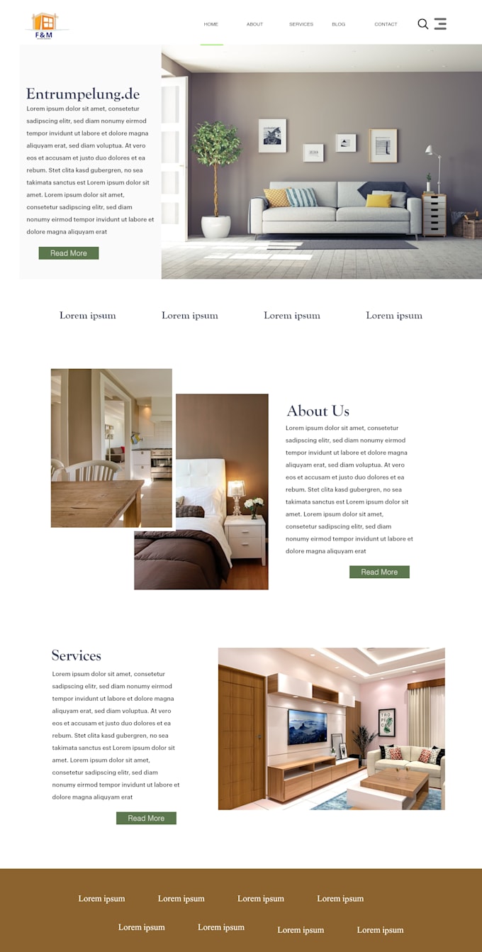 do minimal website landing page UX UI design using figma