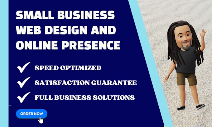 create a small business website with an online presence