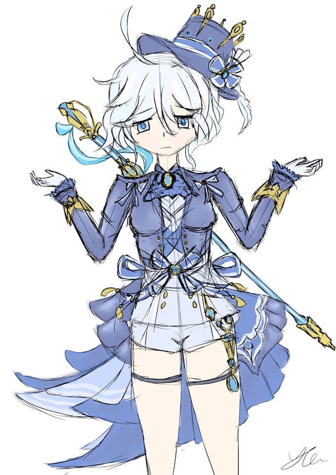 Draw hot anime girls by Shirowakusei | Fiverr