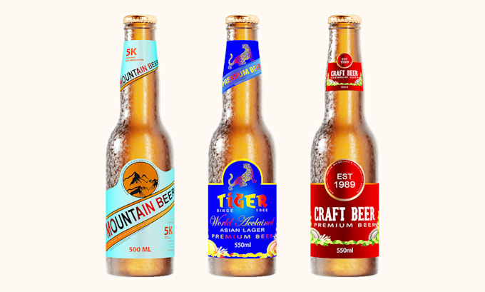 design premium energy drink, soda, and beer can label