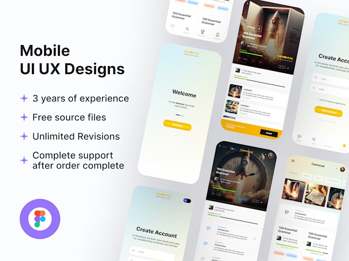 Design complete mobile app ui ux design in figma by Mamunahmed775 | Fiverr