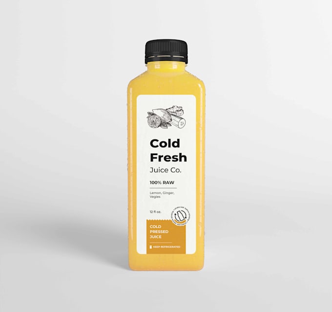 design juice and beverage bottle label