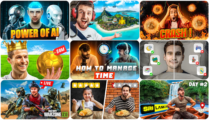 design an attractive youtube thumbnail