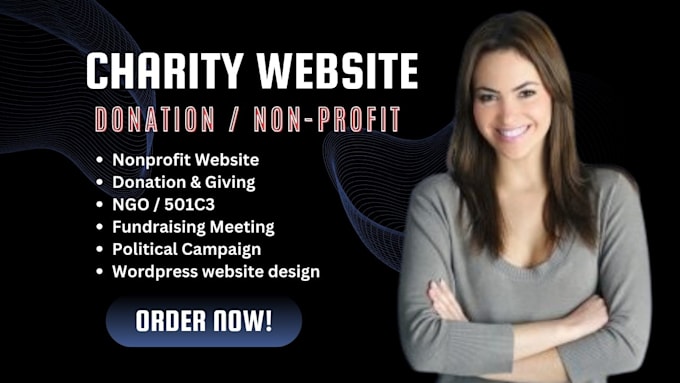 design charity website nonprofit donation fundraising political campaign website