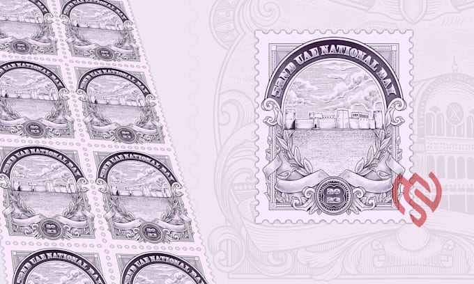 make engraving postage illustration for you