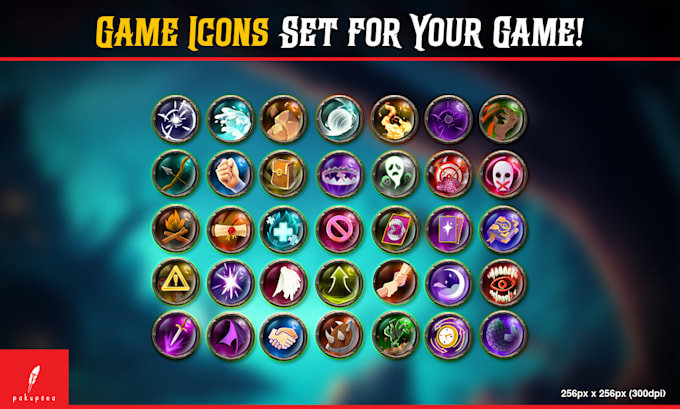 design icon set favicon for game web or business
