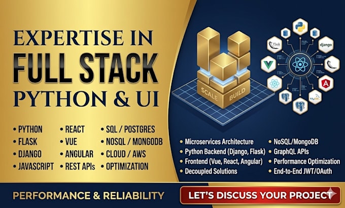 develop full stack web applications using python django and react