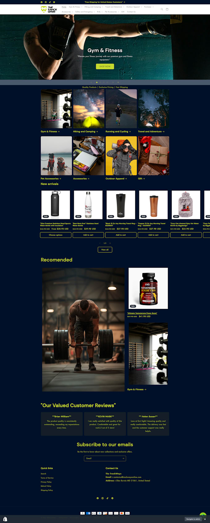 Build shopify store, customization, dropshipping website, by