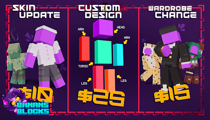 create a minecraft skin for you