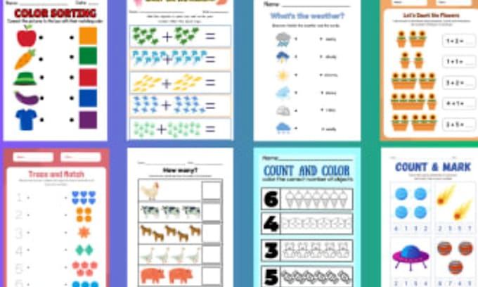 create fun and educational math and english worksheets for kids