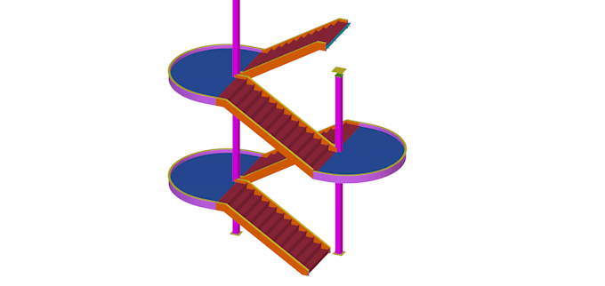 do steel stair detailing using tekla structure
